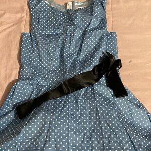 Polka dress light blue worn only once